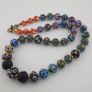 Antique Venetian Style Thousand Skunk Eyes Glass Beads Necklace Image 8