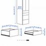 Kids wardrobe SMASTAD / PLATSA white/turquoise  Wardrobe with 4 drawers and baskets 60x57x181cm Image 2