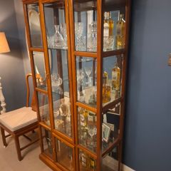 Fefco Antique Rosewood Display Cabinet