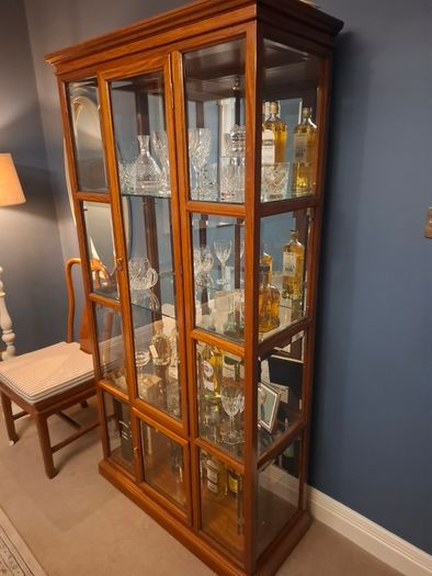 Fefco Antique Rosewood Display Cabinet