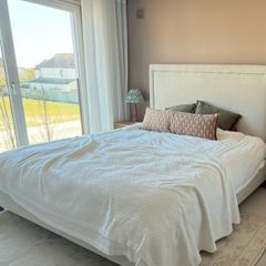 Beige Fabric Super King 6' Bedframe