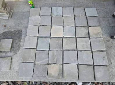 Sandstone Cobble Stone Paving - 220 Square Yards