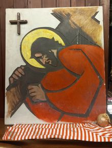 Stations of the Cross 1970s made of plaster, D18