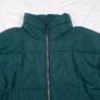 Pull & Bear Dark Forest Green Stand Collar Zip Front Short Puffer Jacket Size M Image 4