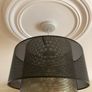 Black/Gold - Mesh cylinder lampshade Image 3
