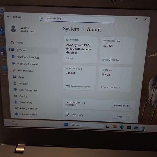 Lenovo ThinkPad L14 Gen 1 | AMD Ryzen 3 PRO Laptop