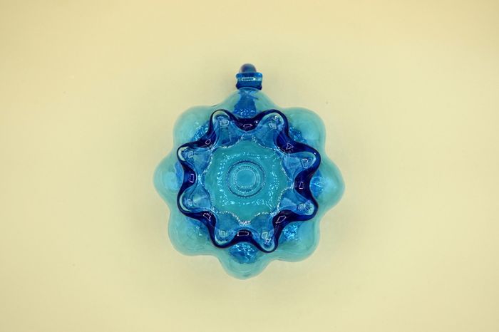 Vintage Kanawha Blue Glass Pitcher