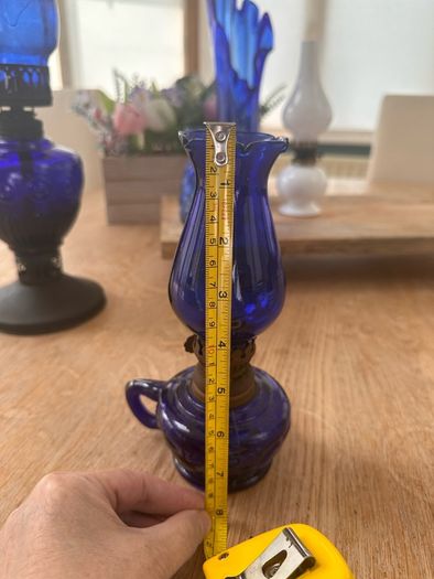 Vintage cobalt blue and Opaline glass