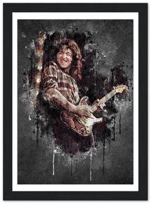 Rory Gallagher Art Print Classic Semi-Glossy Paper Wooden Framed Poster