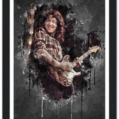 Rory Gallagher Art Print Classic Semi-Glossy Paper Wooden Framed Poster