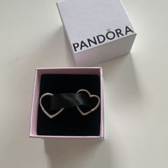 Pandora Silver Heart Earrings
