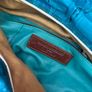 Pauric Sweeney turquoise bag with brown leather detail Image 7