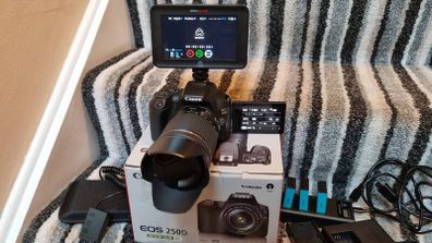 Canon 250D body only plus Atomos Ninja Blade