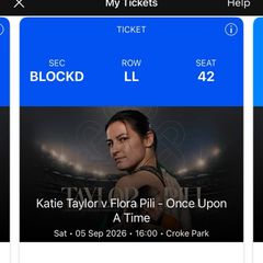Katie Taylor 2x tickets