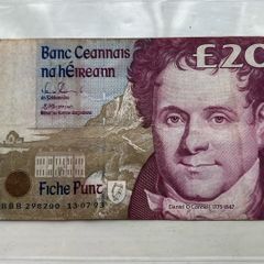 Irish C Series Replacement Note, Daniel O Connell 20 Pound Banknote