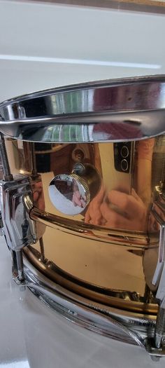 Ludwig Smooth Bronze Vintage Monroe Badge 14 x 6.5 Snare Drum