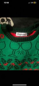 Christmas sweater Tanqueray size large