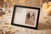 "MR &amp; MRS - The Story of Us" Black Wide Wedding Frame