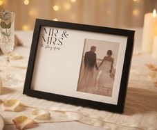 "MR & MRS - The Story of Us" Black Wide Wedding Frame