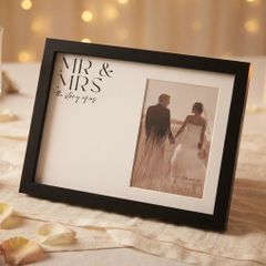 "MR & MRS - The Story of Us" Black Wide Wedding Frame