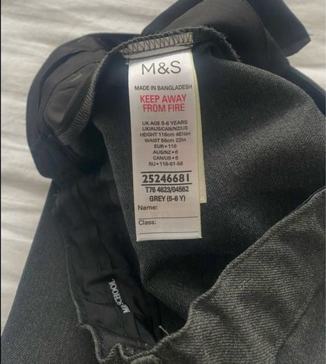 New: M&S Grey School Trousers (Age 5-6)