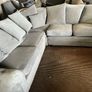Grey corner sofa L shaped couch set furniture Image 8