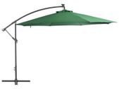 Cantilever Umbrella with LED Lights and Metal Pole 350 cm Green