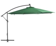 Cantilever Umbrella with LED Lights and Metal Pole 350 cm Green