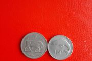 1959 Irish Shilling and 1999 10 Pence