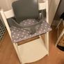Stokke Tripp trapp high chair in white wood  with accessories in great condition Image 2