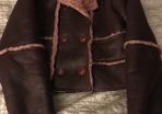 Catimini aviator / shearling Coat/ Jacket  age 8 126cms