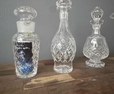 waterford crystal decanters x3