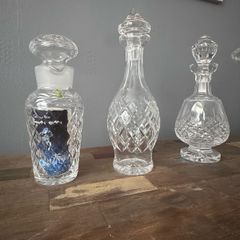 waterford crystal decanters x3