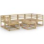 7 Piece Garden Lounge Set Green Impregnated Pinewood Image 5