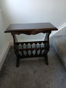 Mahogony newspaper table