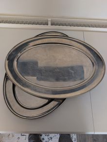 Stainless Steel Oval Serving Tray 65cm