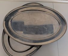 Stainless Steel Oval Serving Tray 65cm
