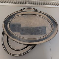 Stainless Steel Oval Serving Tray 65cm