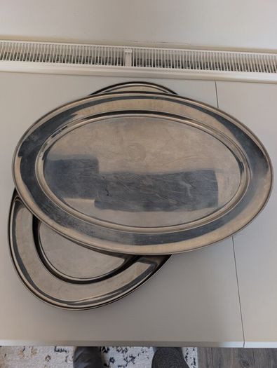 Stainless Steel Oval Serving Tray 65cm