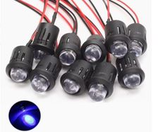 10pcs of New 12V 10Mm LED Diodes with Pre-Wired Connections for DIY Home