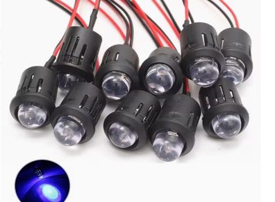 10pcs of New 12V 10Mm LED Diodes with Pre-Wired Connections for DIY Home