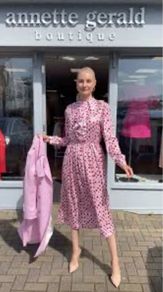 Italian design polka dot ruffle  dress