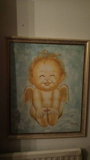 Original Oil Painting - Cherub pictures