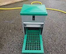 Feed-O-Matic chicken feeder