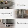 Round Dining Table for 4-6 People, Grey Kitchen Table, 120CM Farmhouse Dinning Tables, Wooden Stylish Dining Tables, No Shaking, for Kitchen and Living Room, Easy to Assemble (only table) Image 4