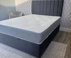 Double bed headboard and mattress