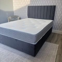 Double bed headboard and mattress