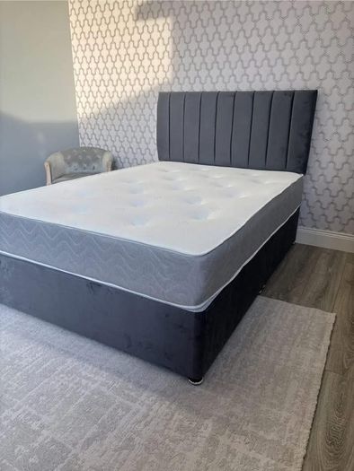 Double bed headboard and mattress