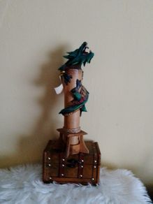 Livasia Wooden Dragon Incense Burner Holder 2.5x12.6 inches
