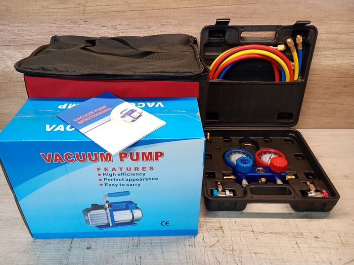 Air Conditioning Vacuum Pump 3CFM 1/4hp Refrigerator Vacuum Pump with Manifold Gauge